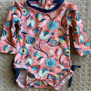 RuffleButts Paisley Paradise Swimsuit 3-6m